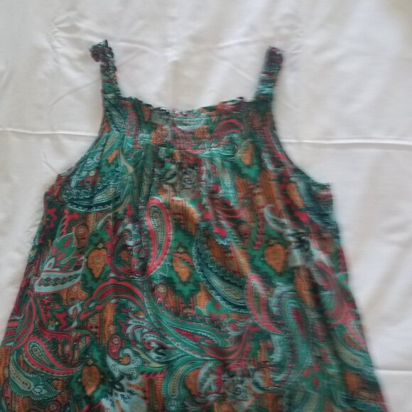 Maurices Flowy Multi Colored Paisley Tank Top Women's Size XXL - Picture 2 of 3